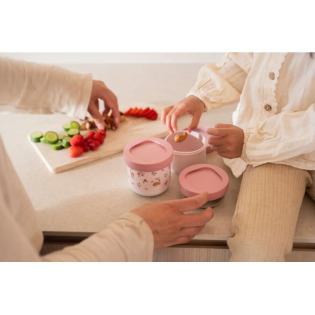 SARENKA różowe pojemniki na przekąski 3 szt. Fairy Garden Mepal Little Dutch