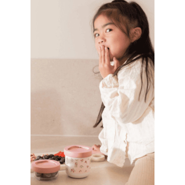 SARENKA różowe pojemniki na przekąski 3 szt. Fairy Garden Mepal Little Dutch