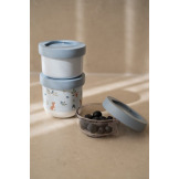 LISEK niebieskie pojemniki na przekąski 3 szt. Forest Friends Mepal Little Dutch