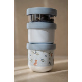 LISEK niebieskie pojemniki na przekąski 3 szt. Forest Friends Mepal Little Dutch