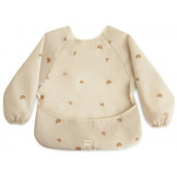 RAINBOW śliniak z długim rękawem i kieszonką Mushie 6m+