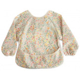 PASTEL BLOSSOM śliniak z długim rękawem i kieszonką  Mushie 6m+