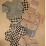 DINOZAURY śliniak z długim rękawem i kieszonką Mushie 6m+