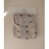 WHALES śliniak z długim rękawem i kieszonką Mushie 6m+