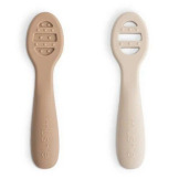 Pierwsze łyżeczki dla niemowląt do nauki jedzenia 2-pack Natural/Shifiting Sand Mushie 6m+