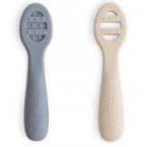 Pierwsze łyżeczki dla niemowląt do nauki jedzenia 2-pack Tradewinds/Shifting Sand Mushie 6m+