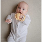 SUN żółty gryzak silikonowy No-Drop Mushie 3m+