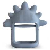 DINO szary gryzak silikonowy No-Drop Mushie 3m+