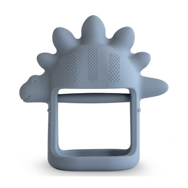 DINO szary gryzak silikonowy No-Drop Mushie 3m+