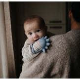 DINO szary gryzak silikonowy No-Drop Mushie 3m+