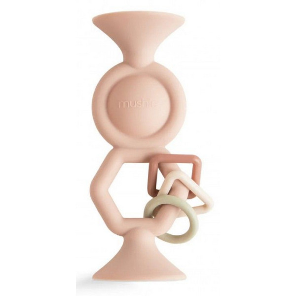 HexaPop gryzak silikonowy z przyssawką Blush Mushie 10m+