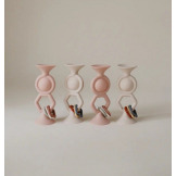 HexaPop gryzak silikonowy z przyssawką Blush Mushie 10m+