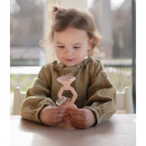 HexaPop gryzak silikonowy z przyssawką Blush Mushie 10m+