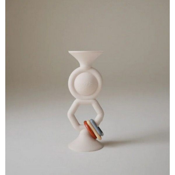 HexaPop gryzak silikonowy z przyssawką Shifting Sand Mushie 10m+