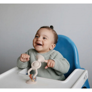 HexaPop gryzak silikonowy z przyssawką Shifting Sand Mushie 10m+