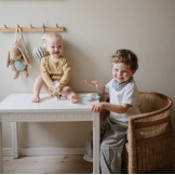 HexaPop gryzak silikonowy z przyssawką Shifting Sand Mushie 10m+