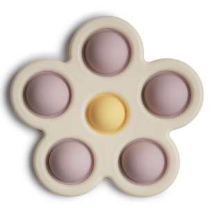 KWIATEK zabawka sensoryczna Press Toy Soft Lilac/Pale Daffodil/Ivory Mushie 10m+