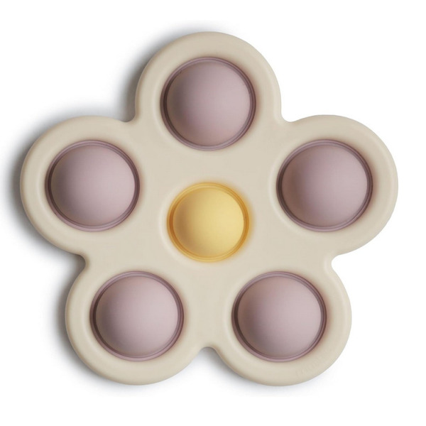 KWIATEK zabawka sensoryczna Press Toy Soft Lilac/Pale Daffodil/Ivory Mushie 10m+
