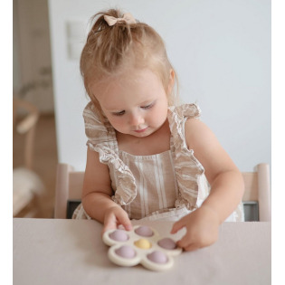 KWIATEK zabawka sensoryczna Press Toy Soft Lilac/Pale Daffodil/Ivory Mushie 10m+
