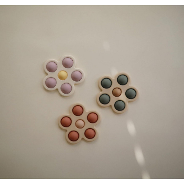 KWIATEK zabawka sensoryczna Press Toy Soft Lilac/Pale Daffodil/Ivory Mushie 10m+