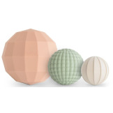 KULE SILIKONOWE zabawka sensoryczna Nesting Spheres Blush 3 szt. Mushie 10m+