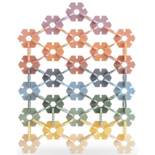 KWIATKI klocki konstrukcyjne HEX 100 szt. Mushie 5+