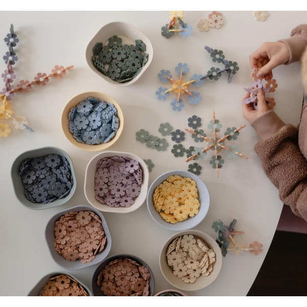 KWIATKI klocki konstrukcyjne HEX 100 szt. Mushie 5+