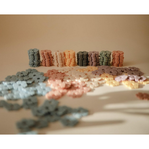 KWIATKI klocki konstrukcyjne HEX 100 szt. Mushie 5+