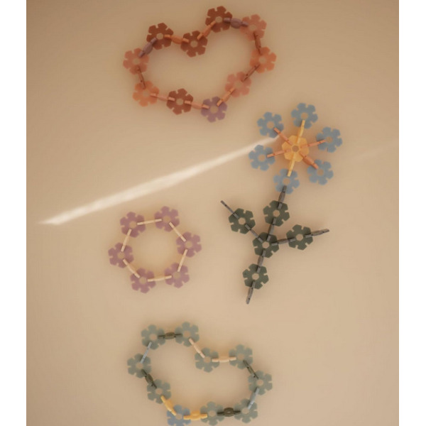 KWIATKI klocki konstrukcyjne HEX 100 szt. Mushie 5+