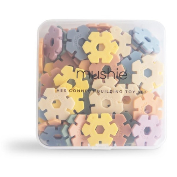 KWIATKI klocki konstrukcyjne HEX 100 szt. Mushie 5+