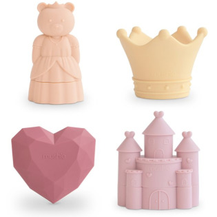 KSIĘŻNICZKA zabawka do kąpieli silikonowy zestaw 4 szt. Princess Mushie 10m+