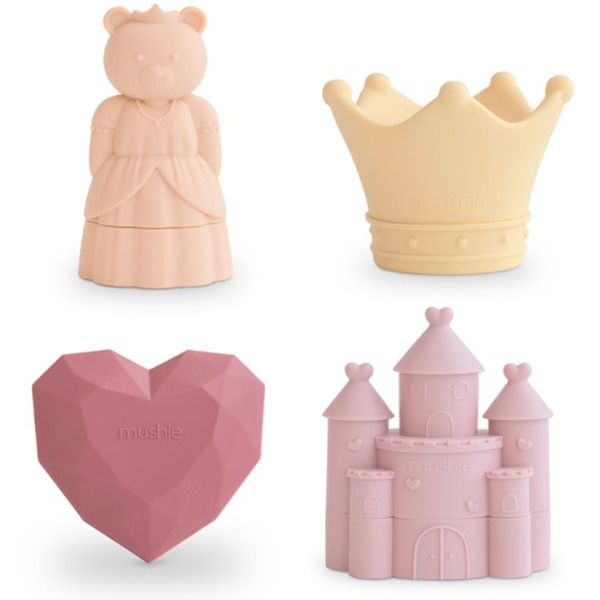 KSIĘŻNICZKA zabawka do kąpieli silikonowy zestaw 4 szt. Princess Mushie 10m+