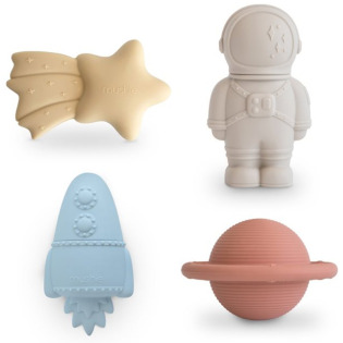 KOSMOS zabawka do kąpieli silikonowy zestaw 4 szt. Space Mushie 10m+