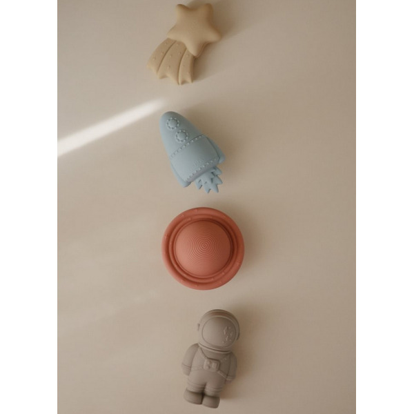 KOSMOS zabawka do kąpieli silikonowy zestaw 4 szt. Space Mushie 10m+