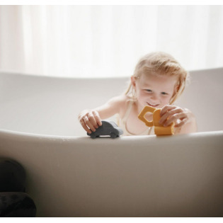 POJAZDY zabawka do kąpieli silikonowy zestaw 4 szt. Vehicles Mushie 10m+