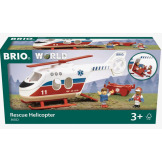 DREWNIANY HELIKOPTER RATUNKOWY z figurkami World Brio 3+