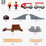 DREWNIANA KOLEJKA zestaw startowy z pociągiem 22 el. World Brio 3+