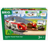 DREWNIANA KOLEJKA zestaw startowy z pociągiem 22 el. World Brio 3+