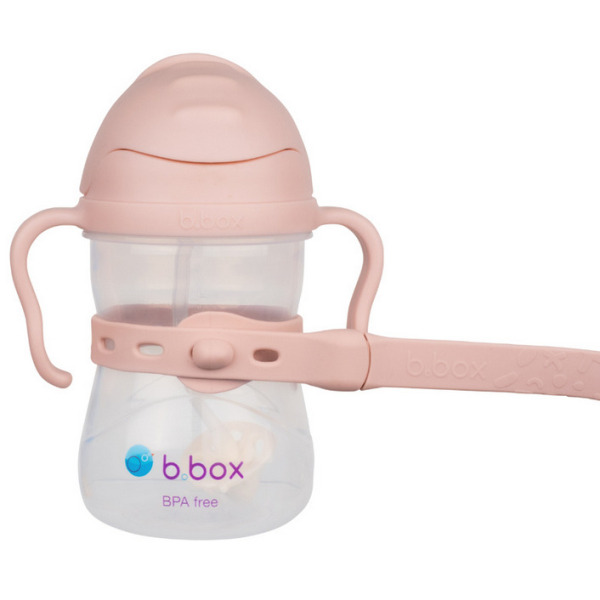 Różowa ELASTYCZNA SMYCZ do bidonu ze słomką Blush B.Box