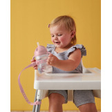 Różowa ELASTYCZNA SMYCZ do bidonu ze słomką Blush B.Box