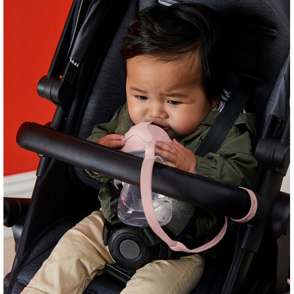 Różowa ELASTYCZNA SMYCZ do bidonu ze słomką Blush B.Box