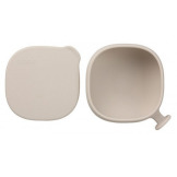 Beżowa silikonowa miseczka z przykrywką i  przyssawką Latte B.Box