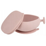 Różowa silikonowa miseczka z przykrywką i przyssawką Blush B.Box