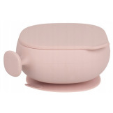 Różowa silikonowa miseczka z przykrywką i przyssawką Blush B.Box