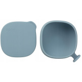 Niebieska silikonowa miseczka z przykrywką i przyssawką Ocean B.Box