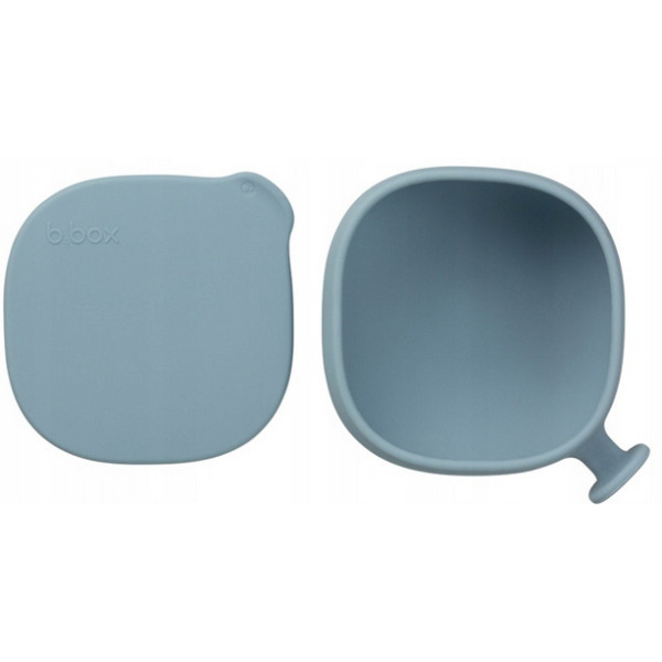 Niebieska silikonowa miseczka z przykrywką i przyssawką Ocean B.Box