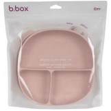 Różowy silikonowy talerzyk z przykrywką i przyssawką Blush B.Box