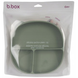 Szałwiowy silikonowy talerzyk z przykrywką i przyssawką Sage B.Box