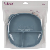 Niebieski silikonowy talerzyk z przykrywką i przyssawką Ocean B.Box