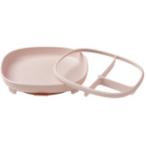 Różowy talerzyk z przyssawką i przegródką 2w1 Blush B.Box